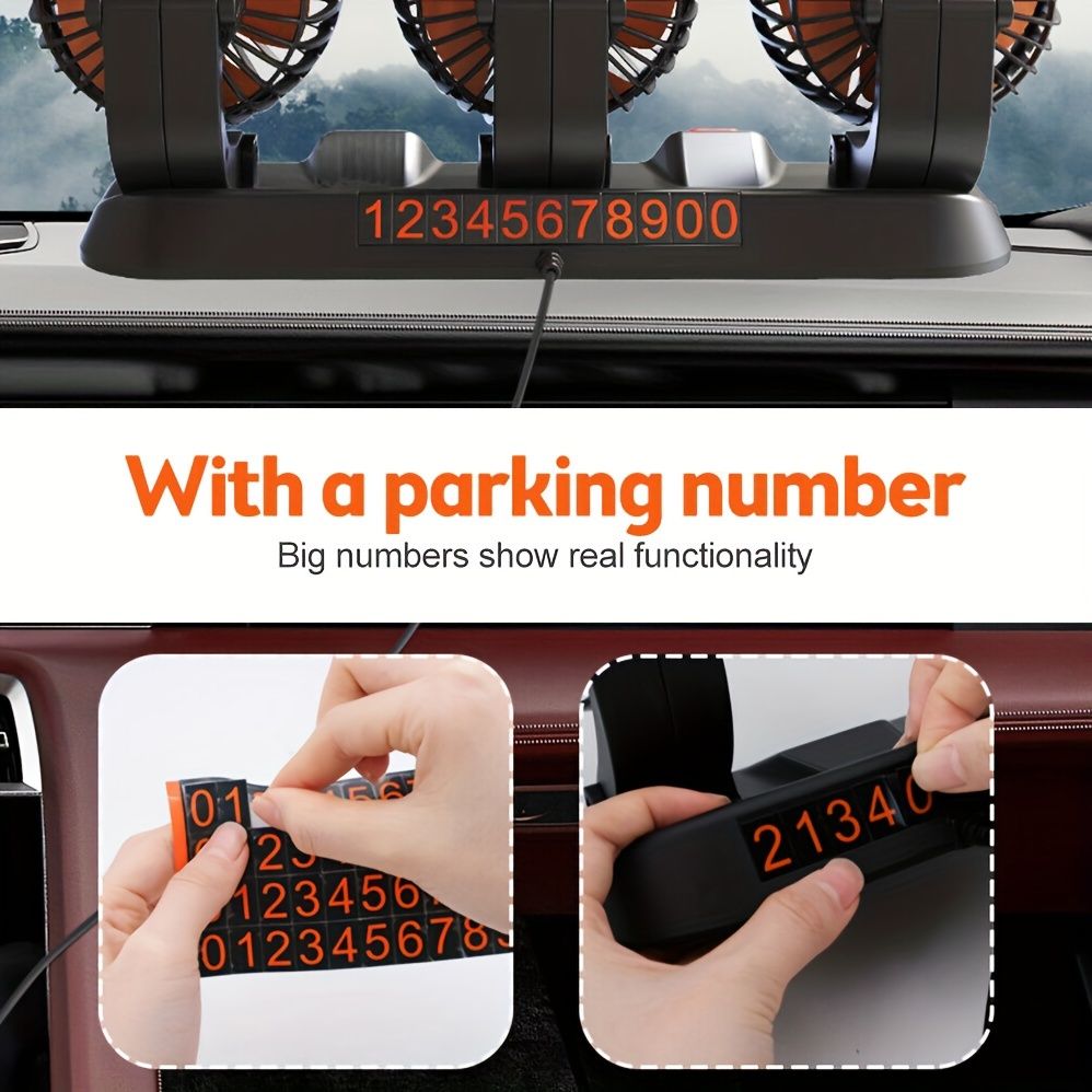 3-head car circulating fan — view 7