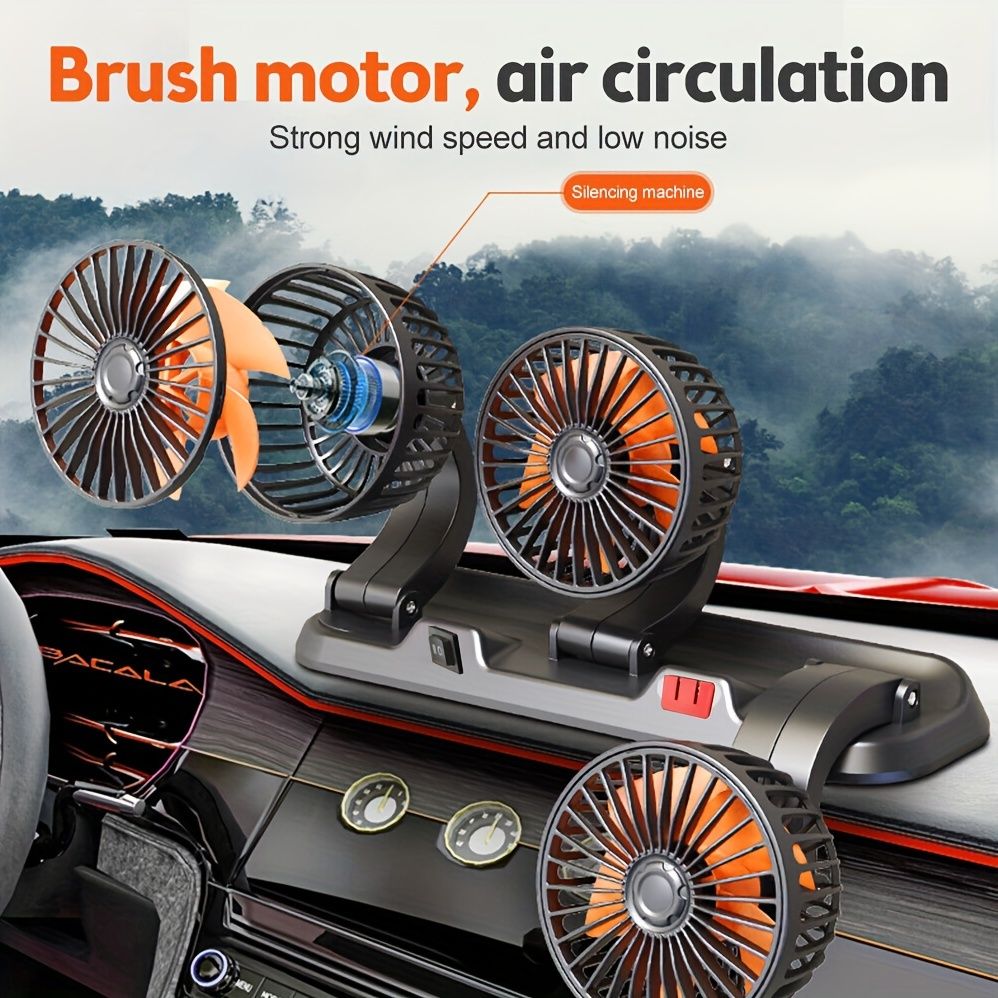 3-head car circulating fan — view 13