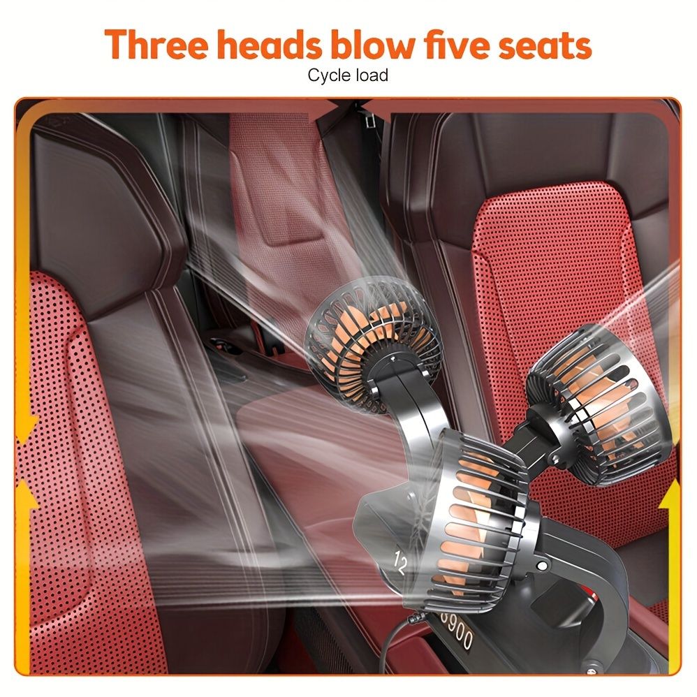 3-head car circulating fan — view 14