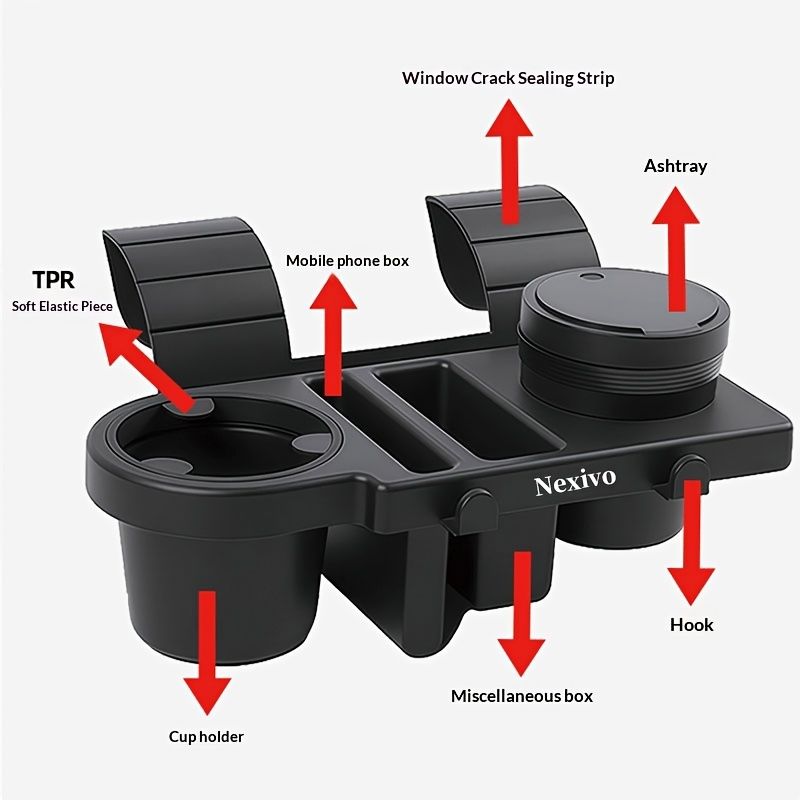 Car door cup holder organiser — view 3