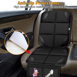Child car seat protector, black — view 3