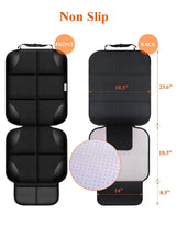Child car seat protector, black — view 5