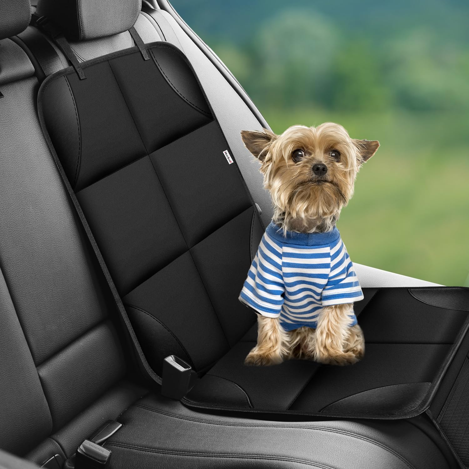 Child car seat protector, black — view 7