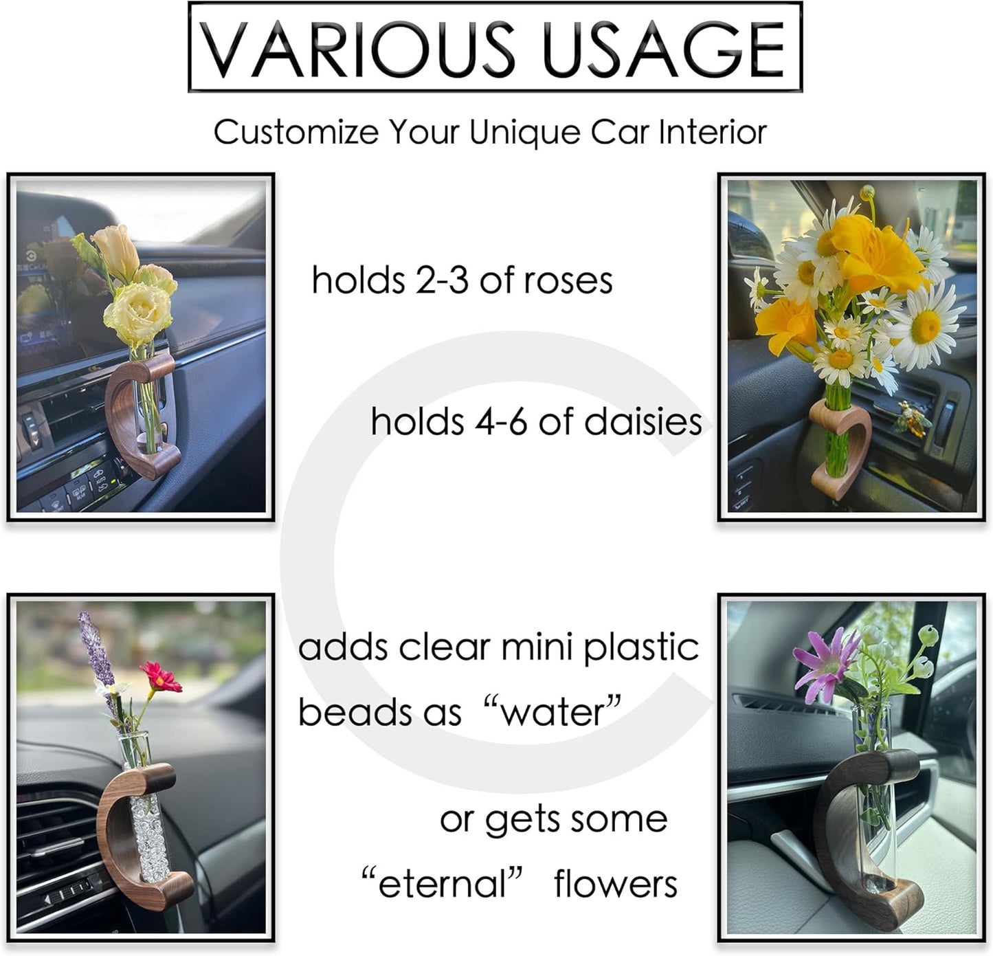 Car dashboard propagation vase vent clip — view 7