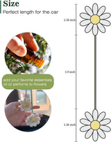 Crochet daisy rearview mirror charm — view 4