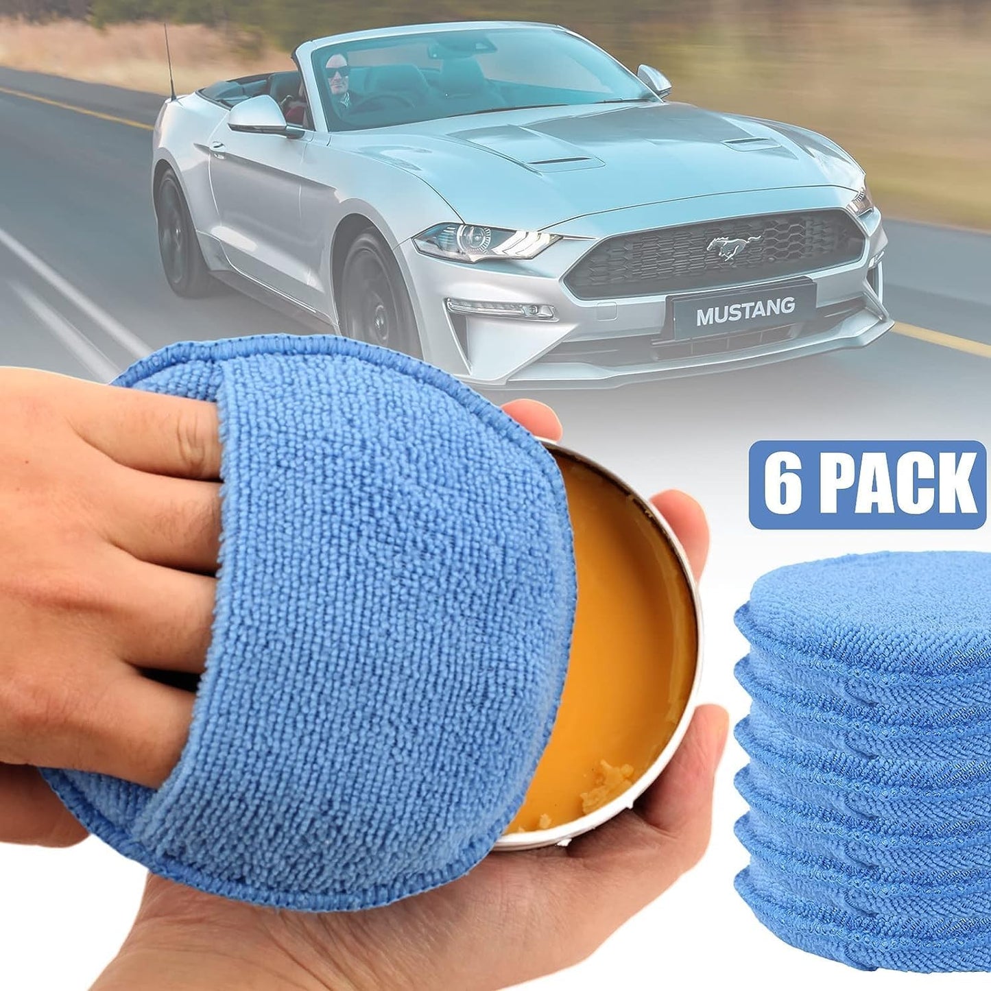 Microfibre wax applicator pads, 6 pack — view 7