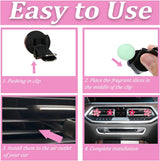 6 piece white daisy car vent clips — view 4