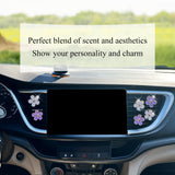 6 piece purple white daisy car vent clips — view 5