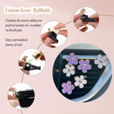 6 piece purple white daisy car vent clips — view 6