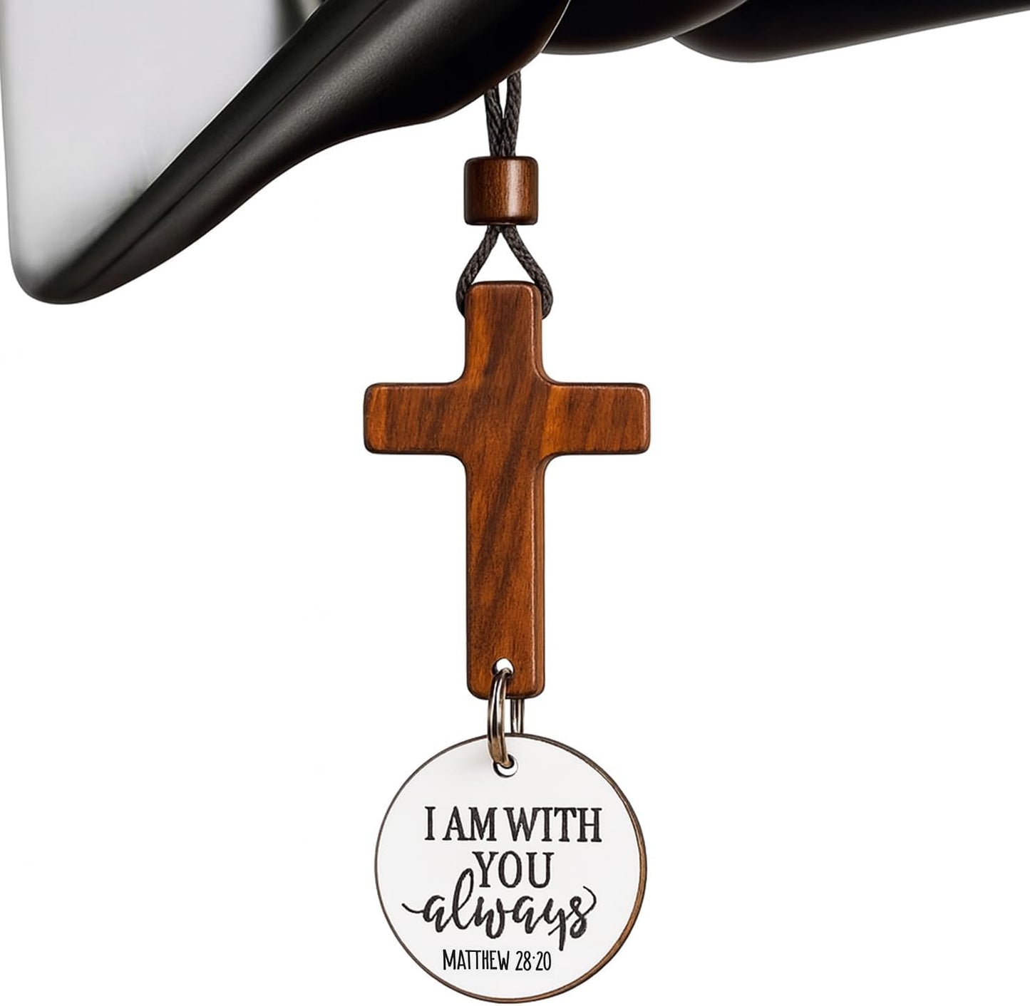 Bible verse rearview mirror cross ornament — view 7