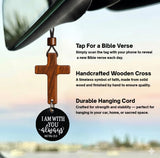 Bible verse rearview mirror cross ornament — view 4