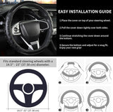 PU leather car steering wheel cover — view 6