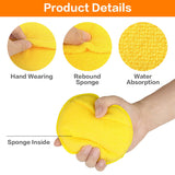 Microfibre wax applicator pads, 6 pack yellow — view 6