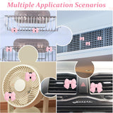 6 piece pink bow car vent clips — view 8