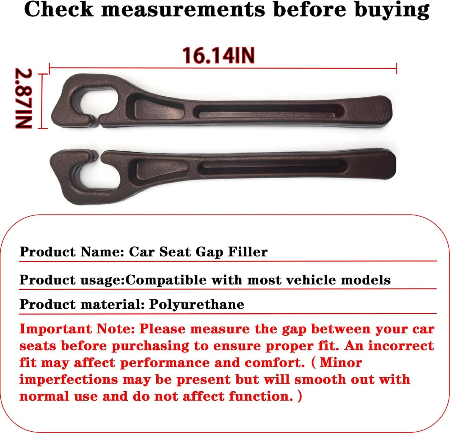 Car seat crevice filler organiser 2 pcs — view 9