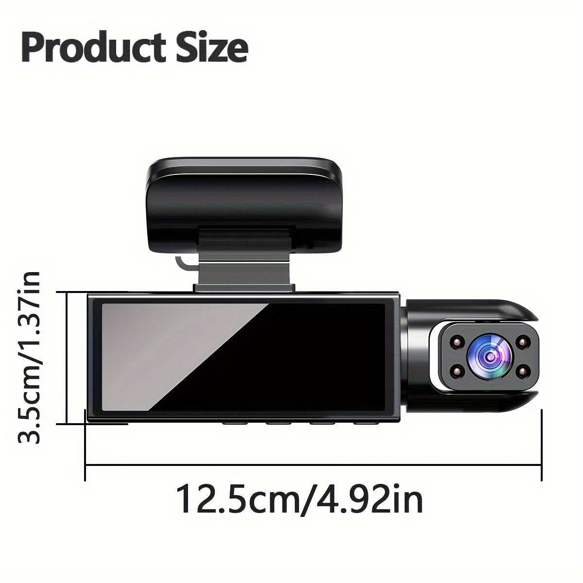 Triple lens dash cam 32GB 1080P HD — view 3