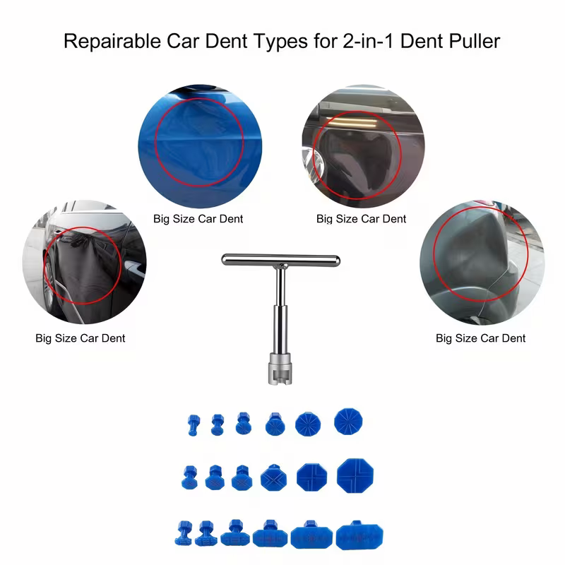 Car dent repair T-pull puller tools — view 5