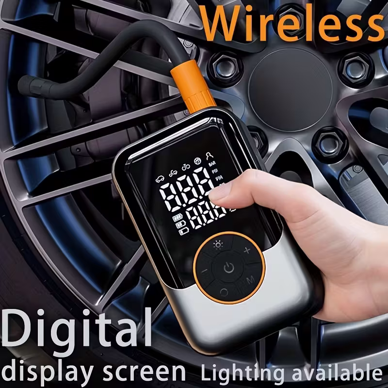 Portable wireless air compressor tyre pump — view 7