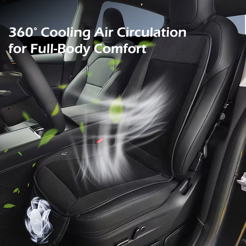 Ventilation car seat cushion with turbine fan — view 4