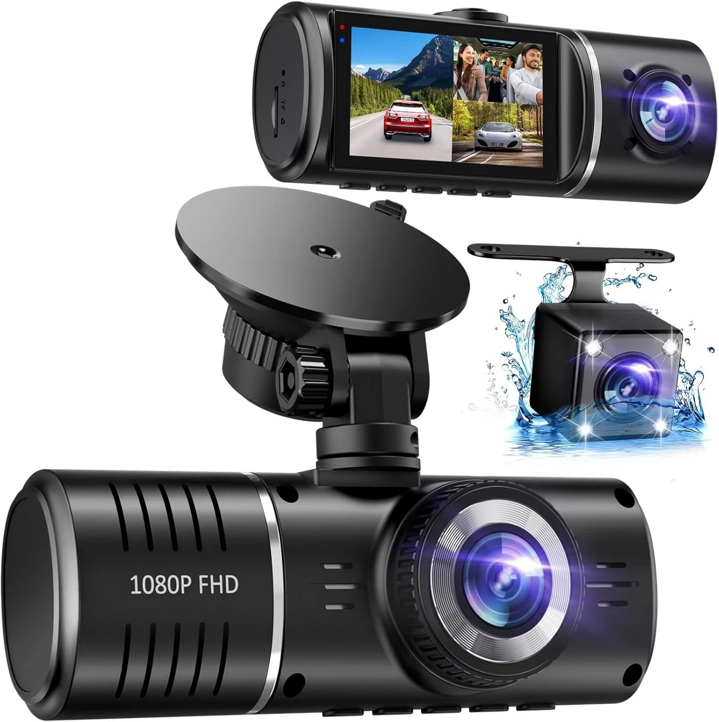 Three-camera dash cam C309 with WiFi — view 4