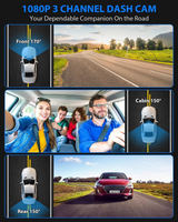 Three-camera dash cam C309 with WiFi — view 7