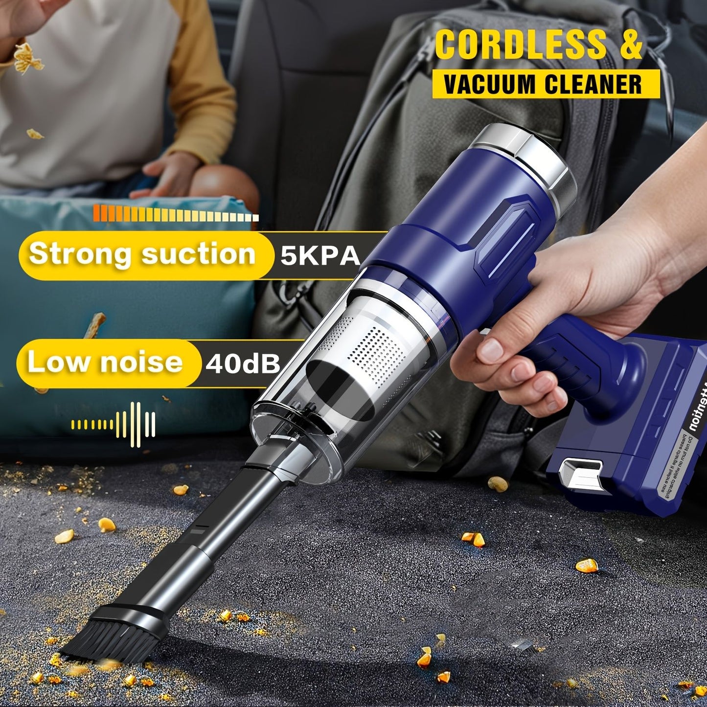 Wireless handheld car vacuum 10000Pa — view 2