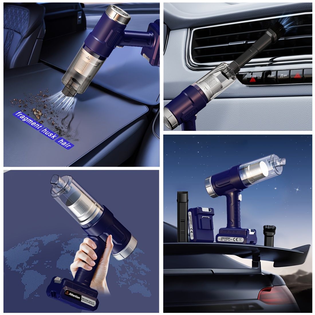 Wireless handheld car vacuum 10000Pa — view 7