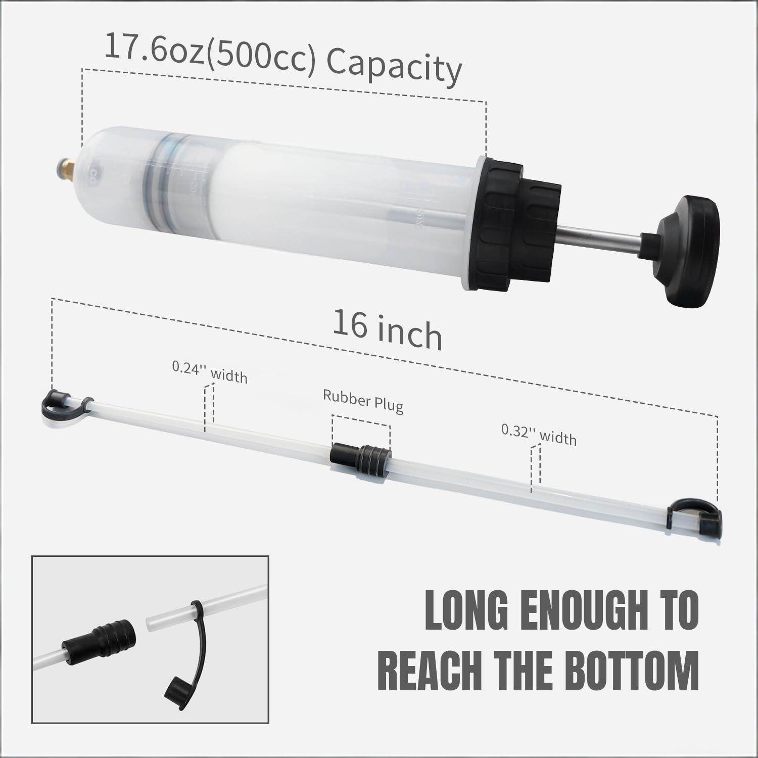 500cc manual fluid extractor pump black — view 3