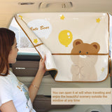 Cute bear car sunshade set of 2, beige — view 5