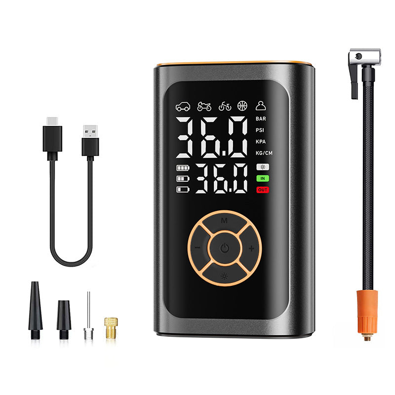 Wireless tyre inflator with digital display black — view 3