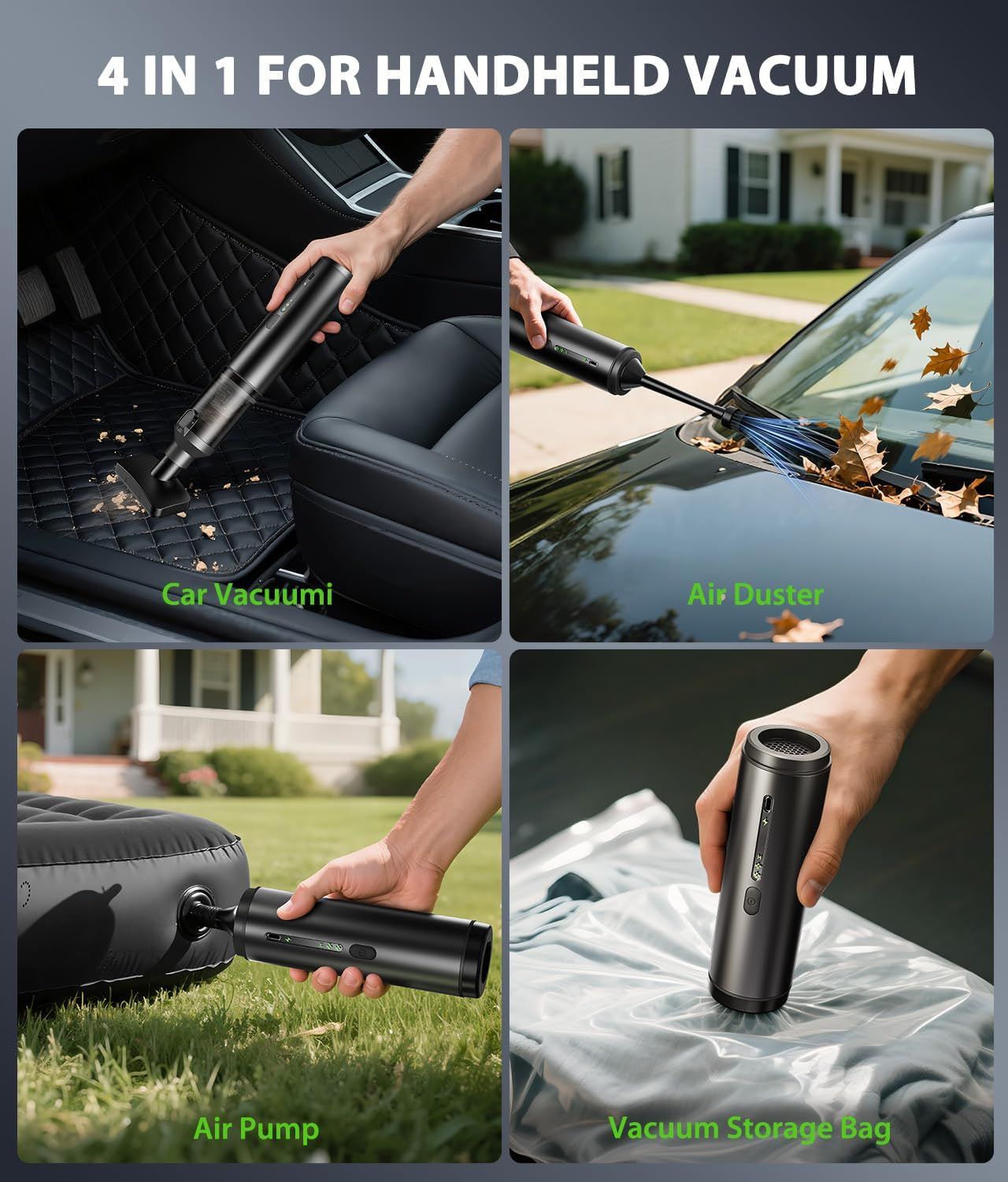 4-in-1 Cordless Handheld Vacuum with Suction — view 3