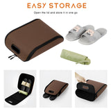 Portable leather-look car shoe storage box — view 6