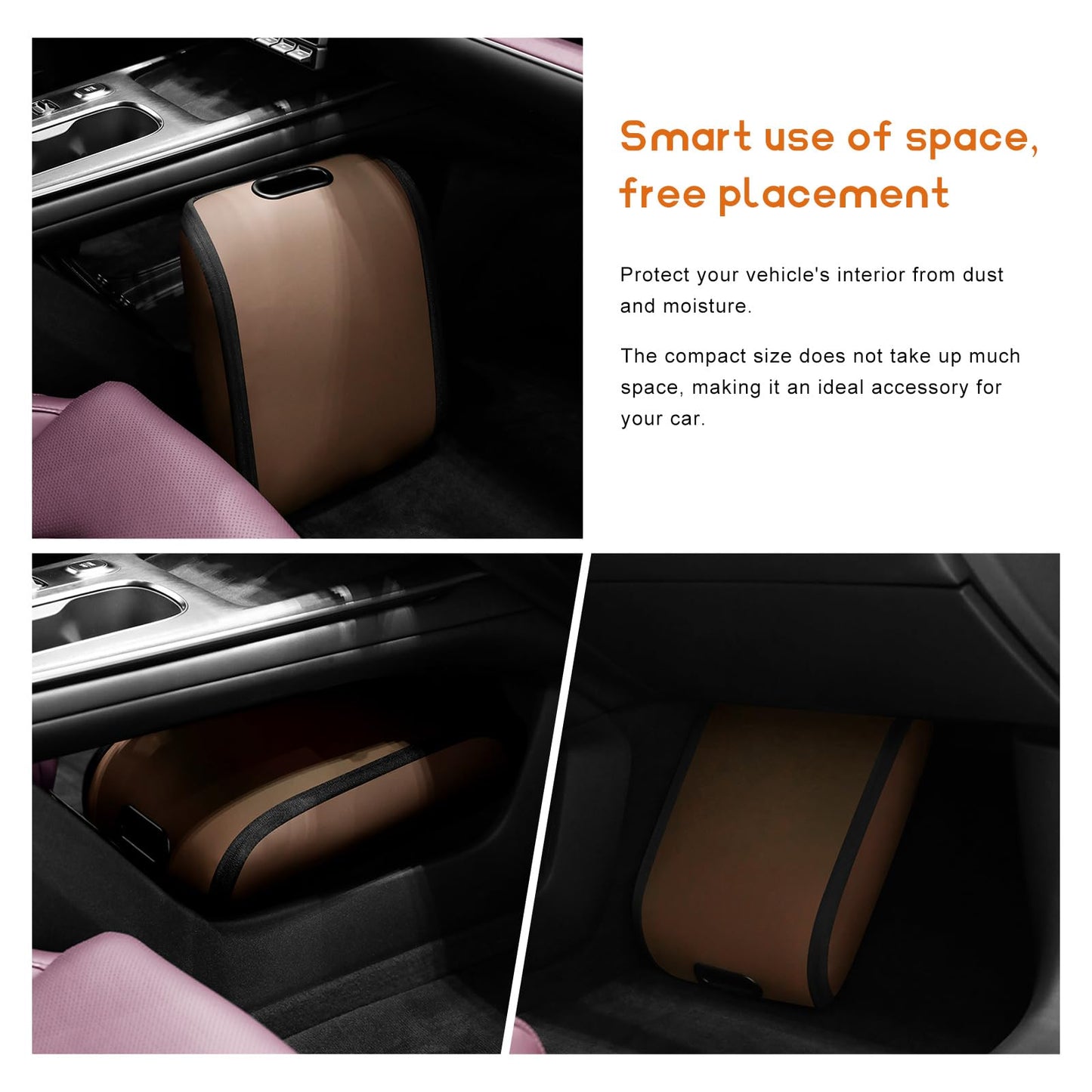 Portable leather-look car shoe storage box — view 7