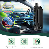 Black USB car seat cooling fan 3-speed — view 3
