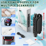Black USB car seat cooling fan 3-speed — view 6