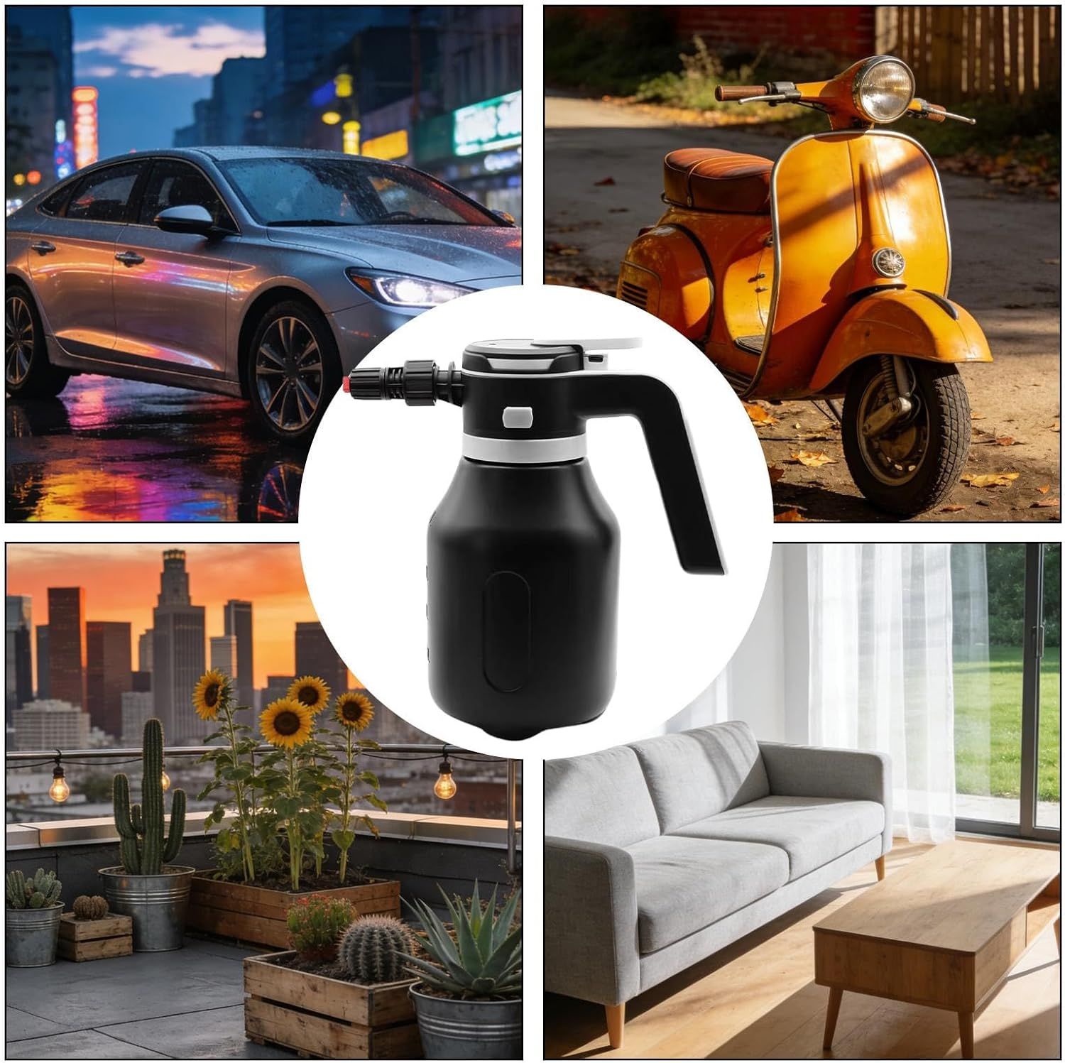 Rechargeable electric foam sprayer black — view 8