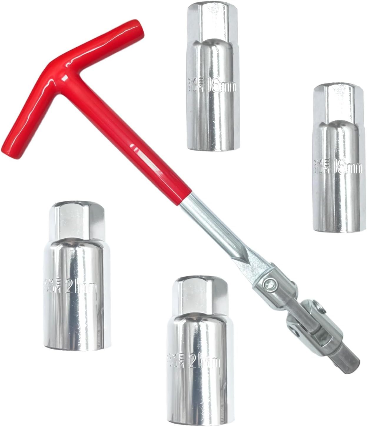 Universal T-handle spark plug wrench set — view 2