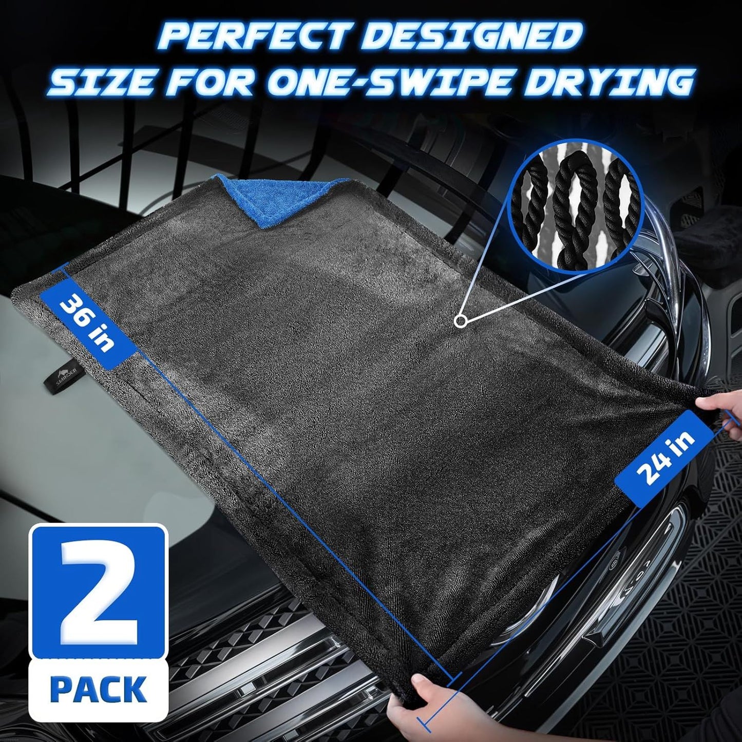 1200 GSM Car Drying Towels — view 4