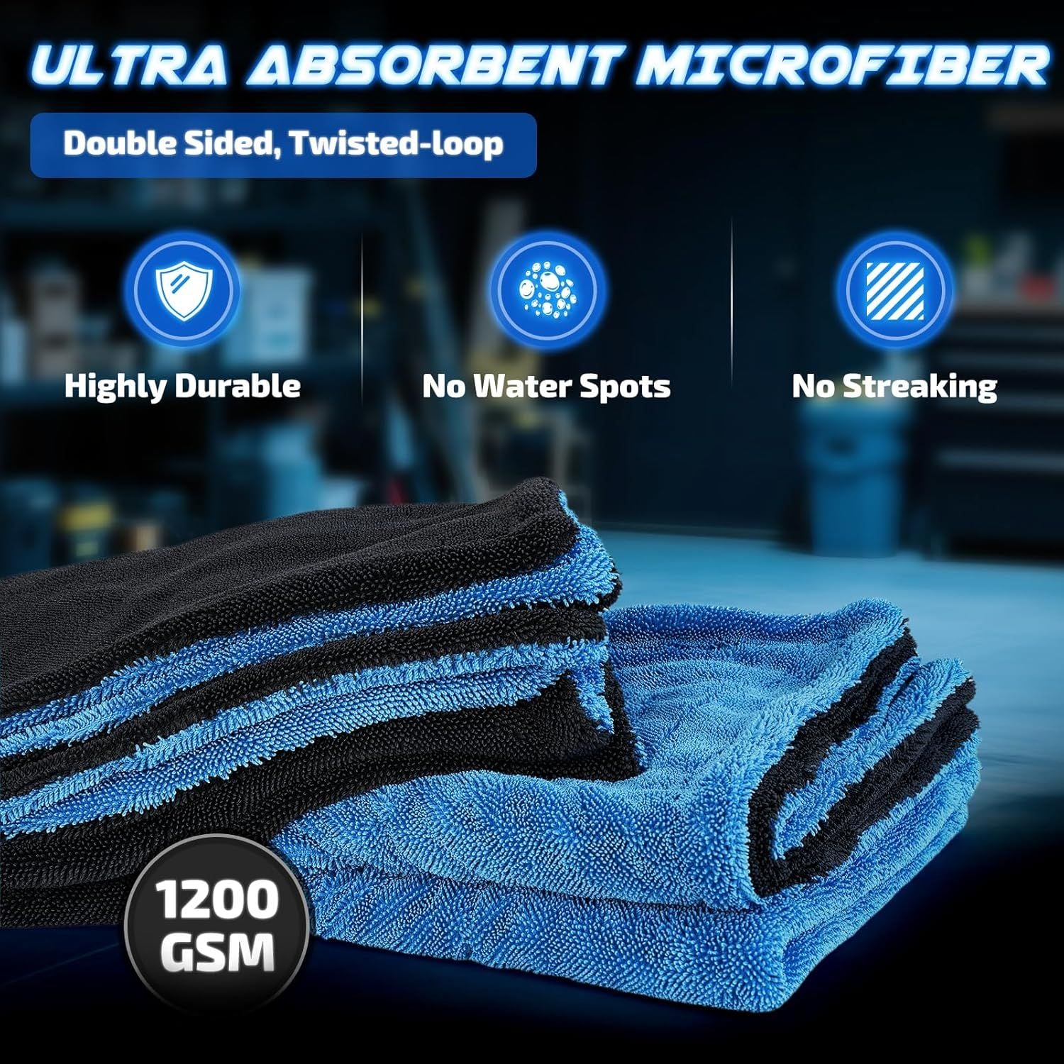 1200 GSM Car Drying Towels — view 6