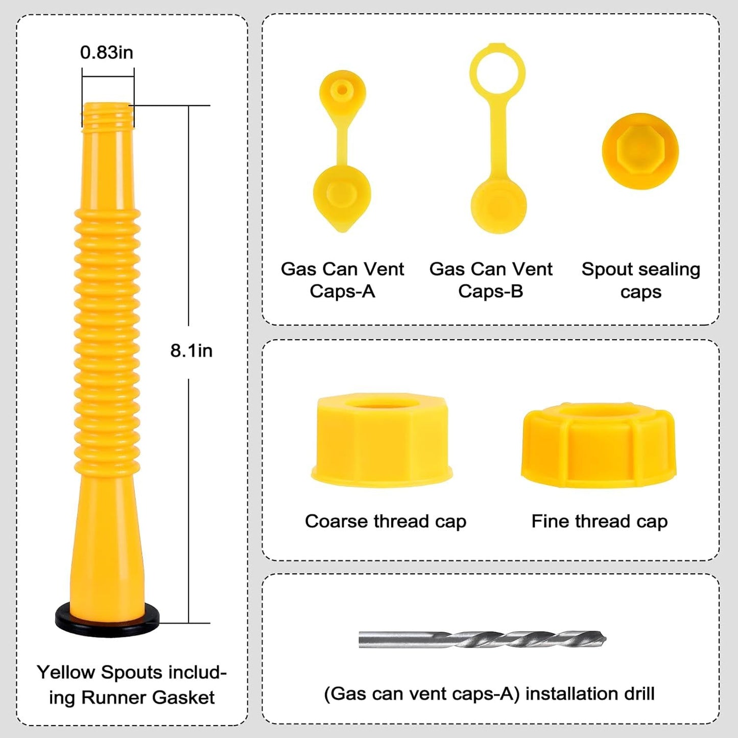 3-Pack Fuel Can Spout Kit with Flexible — view 7