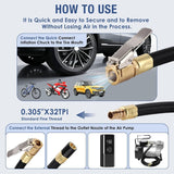 2PCS Tyre Inflator Extension Hose with Quick — view 3