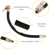 2PCS Tyre Inflator Extension Hose with Quick — view 8