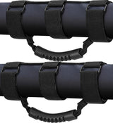 2-pack roll bar grab handles for Jeep black — view 2