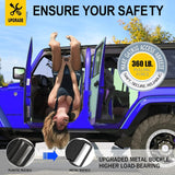 2-pack roll bar grab handles for Jeep black — view 3