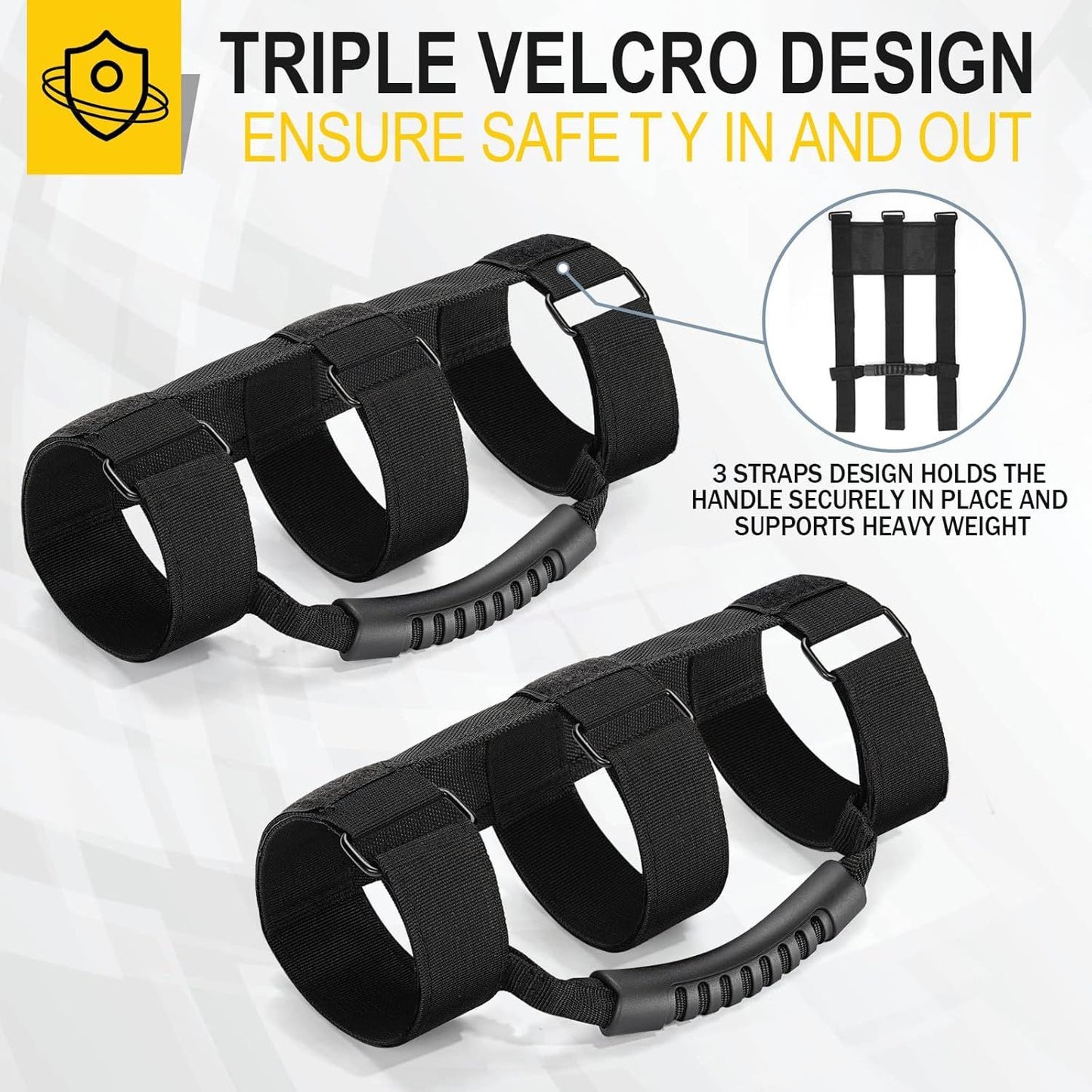 2-pack roll bar grab handles for Jeep black — view 6