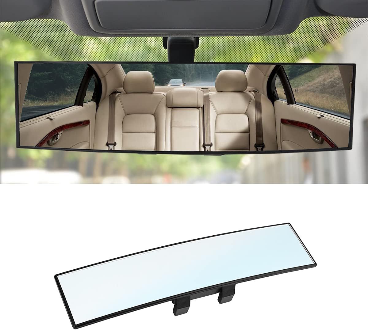 Wide-Angle Car Rearview Mirror with Curved HD — view 2