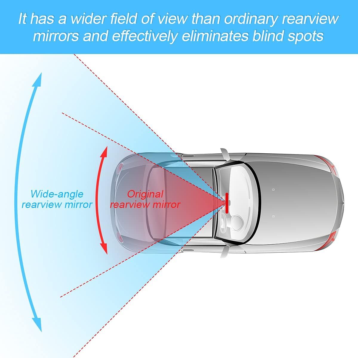 Wide-Angle Car Rearview Mirror with Curved HD — view 5
