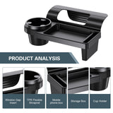 Universal car window organiser with cup holder — view 4