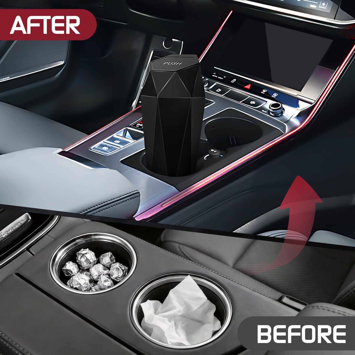 Push-top car trash can 600mL — view 8