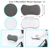 9-piece car cleaning detailing kit grey — view 4